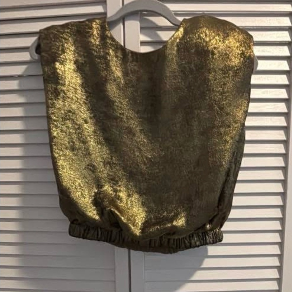 Gold Sleeveless Top